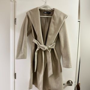 Zara Fabric Trench with Hood
